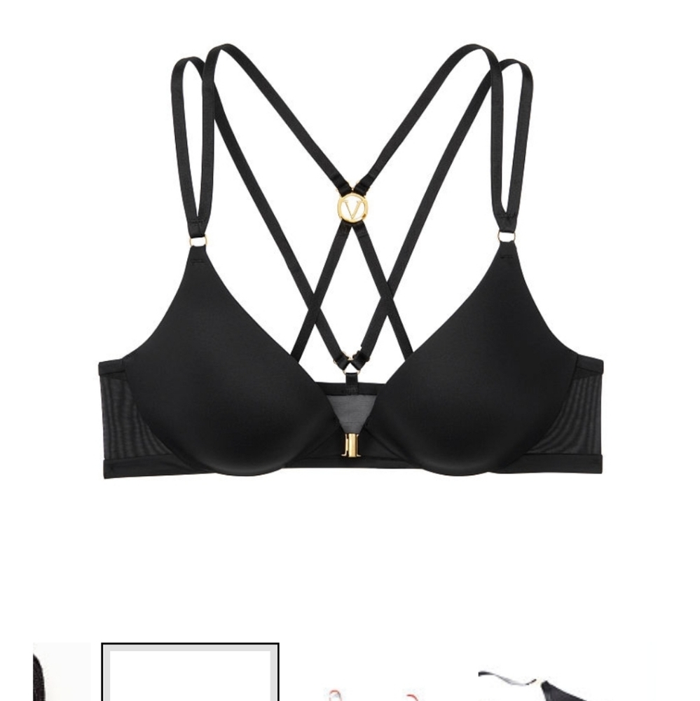 Love by Victoria push up strappy plunge bra
